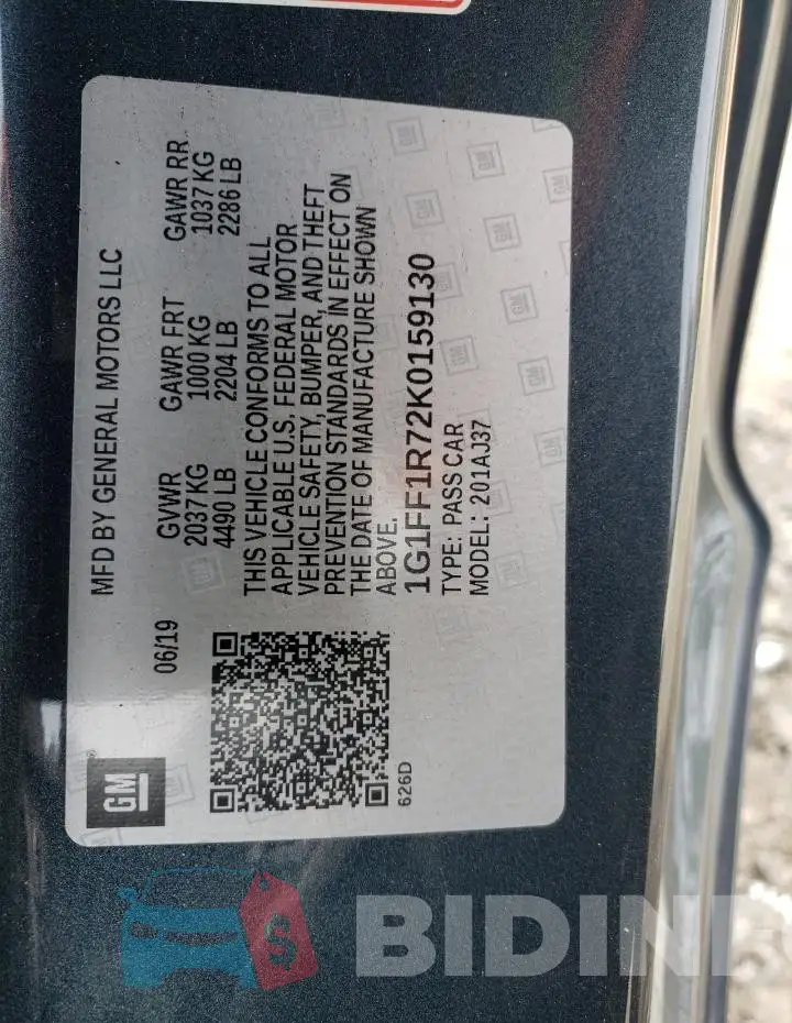 1G1FF1R72K0159130 Photo# 12