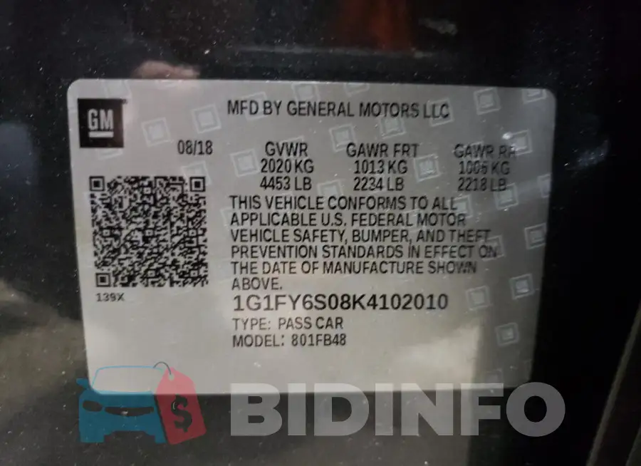 1G1FY6S08K4102010 Photo# 12