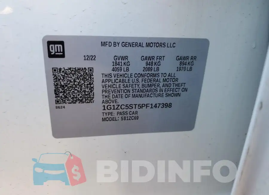 1G1ZC5ST5PF147398 Photo# 12