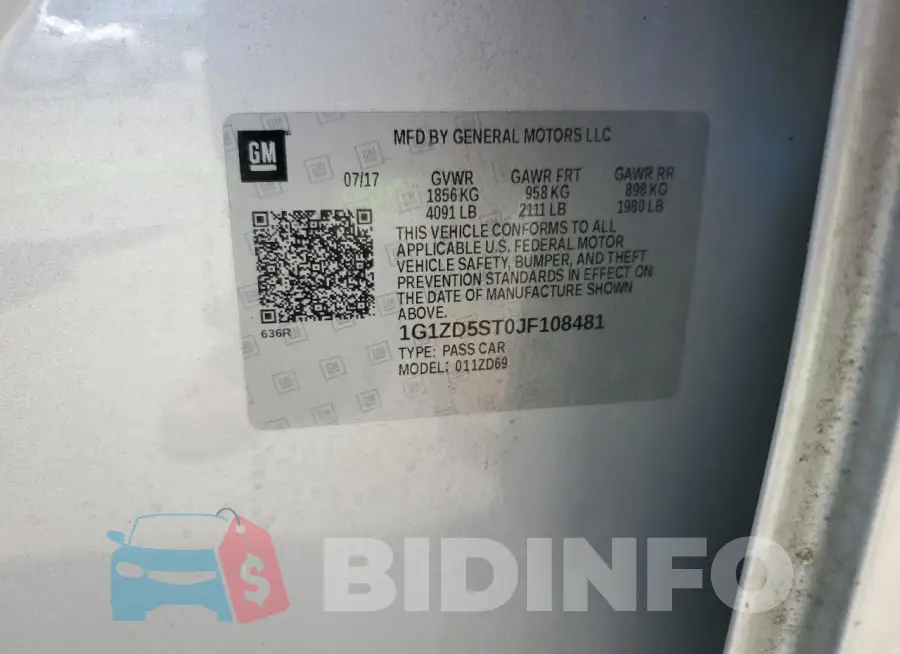 1G1ZD5ST0JF108481 Photo# 12