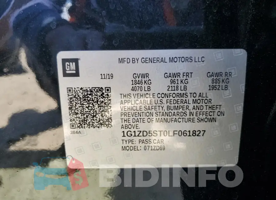 1G1ZD5ST0LF061827 Photo# 12