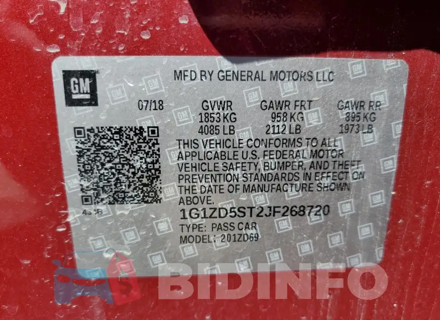 1G1ZD5ST2JF268720 Photo# 12