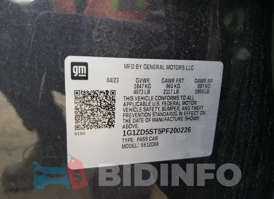 1G1ZD5ST5PF200226 Photo# 13
