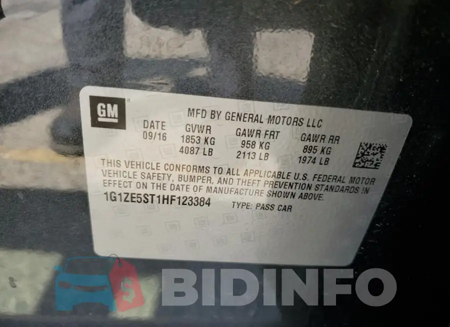 1G1ZE5ST1HF123384 Photo# 12