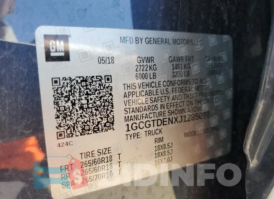 1GCGTDENXJ1285092 Photo# 13