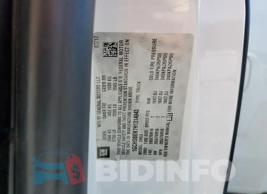 1GCHSBEN7H1314943 Photo# 12