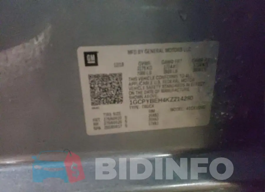 1GCPYBEH4KZ214280 Photo# 12