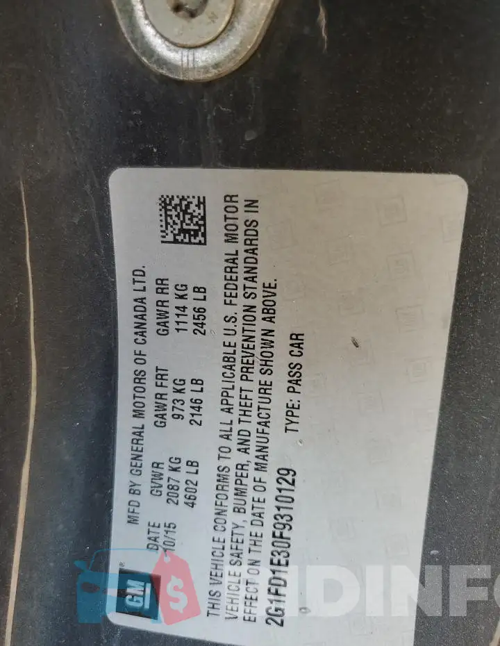 2G1FD1E30F9310129 Photo# 12