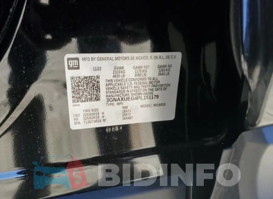 3GNAXUEG4PL151179 Photo# 12