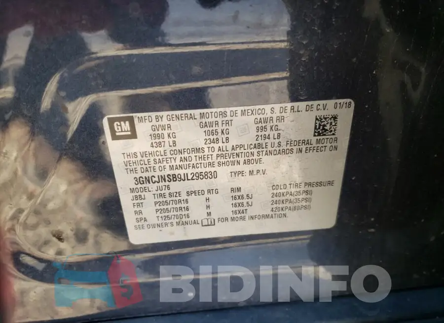3GNCJNSB9JL295830 Photo# 12