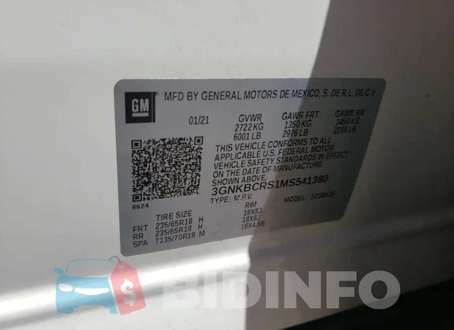 3GNKBCRS1MS541380 Photo# 13
