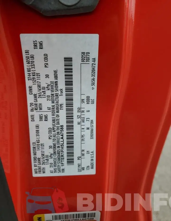 1FTER1FH5LLA47588 Photo# 12