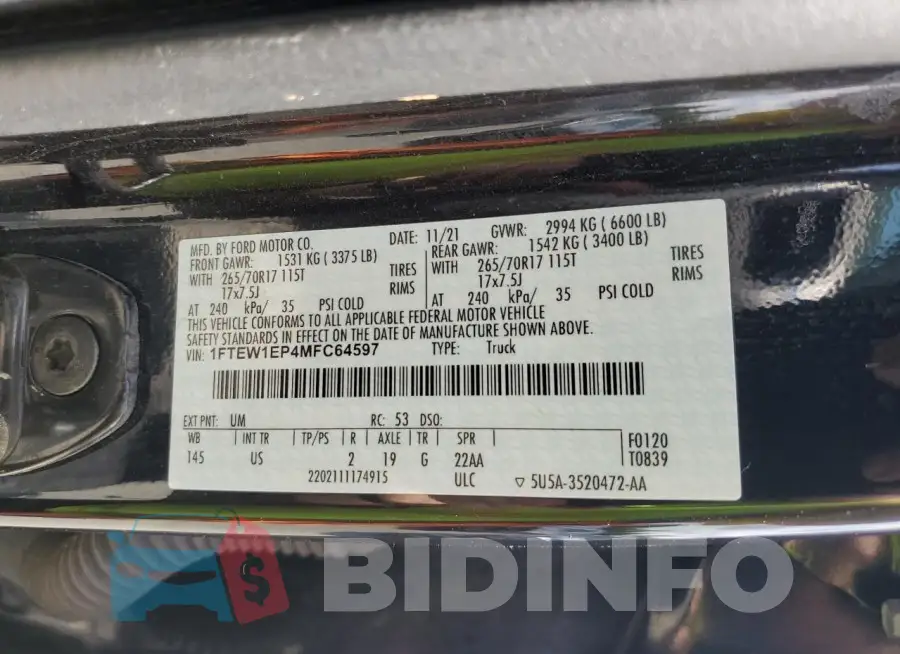 1FTEW1EP4MFC64597 Photo# 12