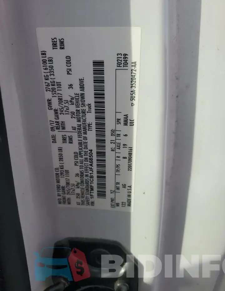 1FTMF1CB1JFA68504 Photo# 12