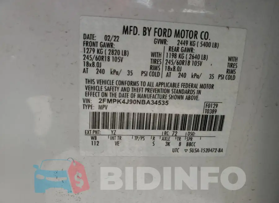 2FMPK4J90NBA34535 Photo# 12