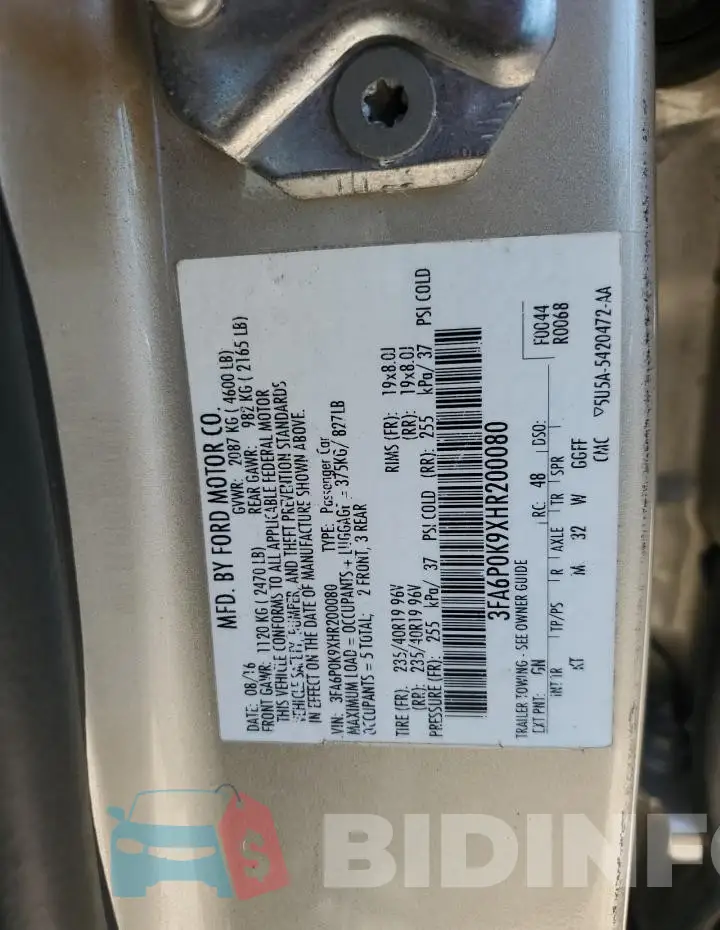 3FA6P0K9XHR200080 Photo# 12