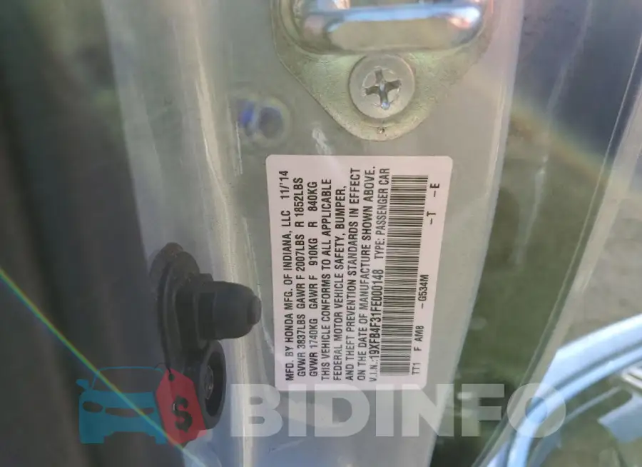 19XFB4F31FE000148 Photo# 12