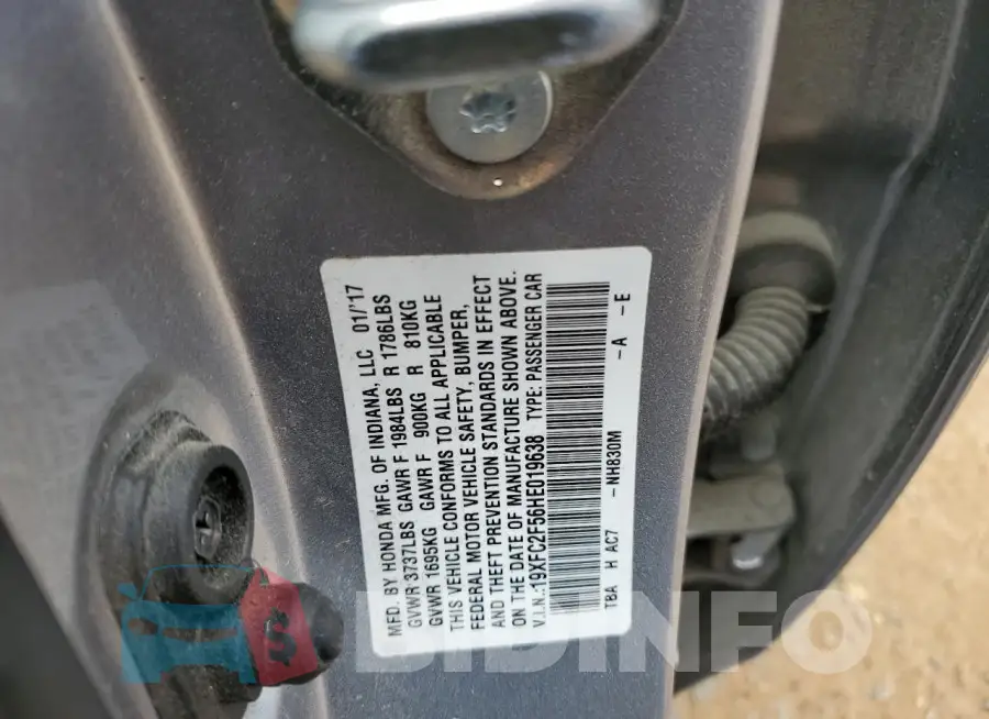 19XFC2F56HE019638 Photo# 12