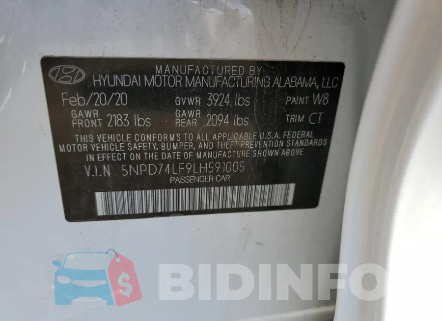 5NPD74LF9LH591005 Photo# 12