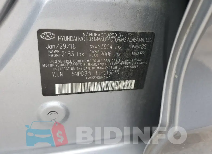 5NPD84LF1HH016630 Photo# 13