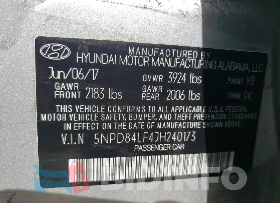 5NPD84LF4JH240173 Photo# 12