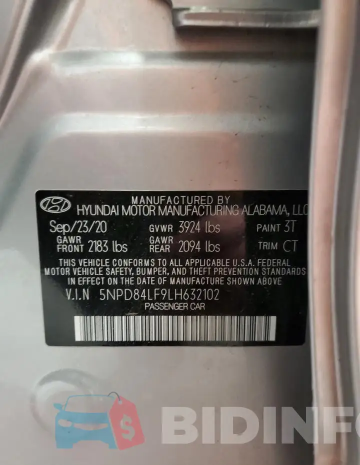 5NPD84LF9LH632102 Photo# 12