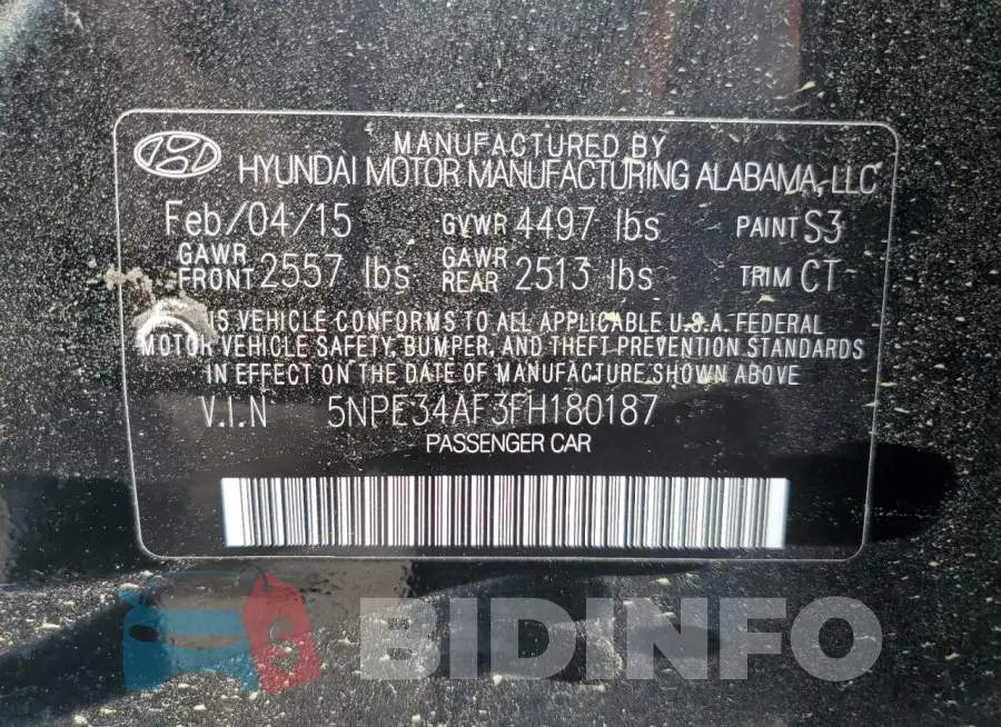 5NPE34AF3FH180187 Photo# 12