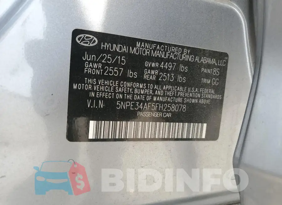 5NPE34AF5FH258078 Photo# 12
