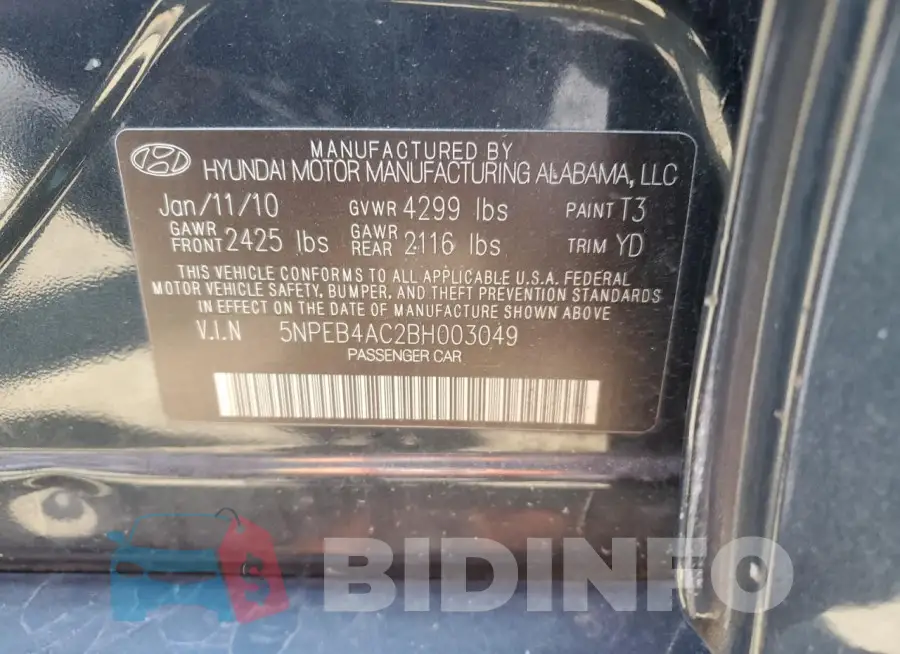 5NPEB4AC2BH003049 Photo# 12