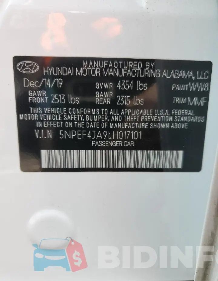 5NPEF4JA9LH017101 Photo# 12