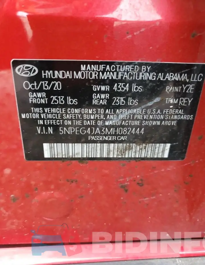 5NPEG4JA3MH082444 Photo# 13