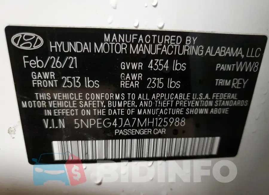 5NPEG4JA7MH125988 Photo# 13