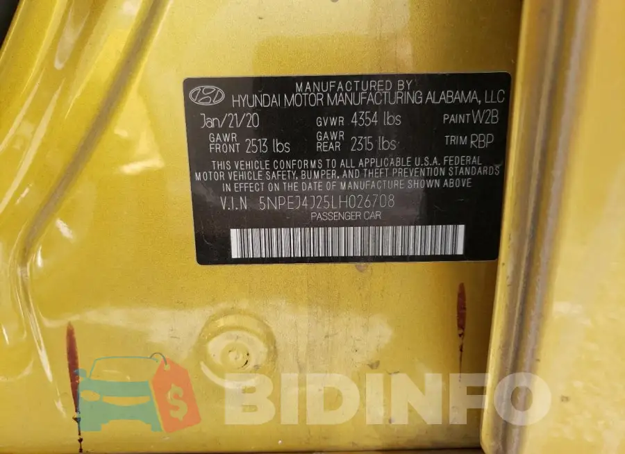 5NPEJ4J25LH026708 Photo# 12