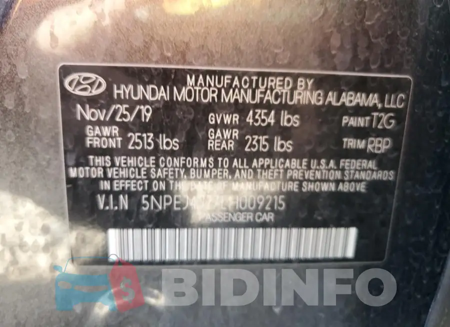 5NPEJ4J27LH009215 Photo# 13