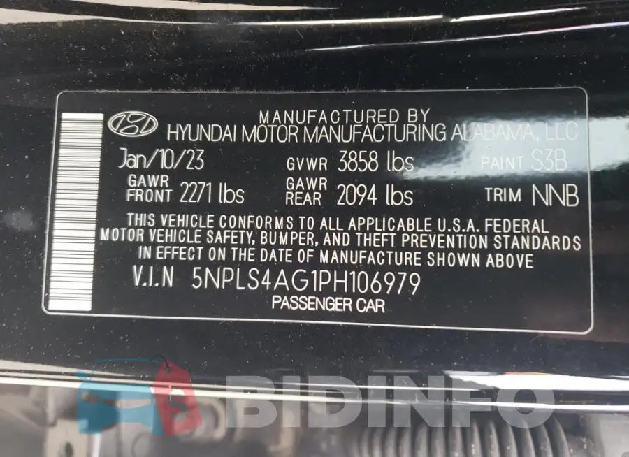 5NPLS4AG1PH106979 Photo# 12