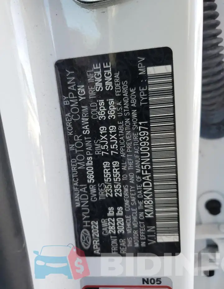 KM8KNDAF5NU093971 Photo# 12