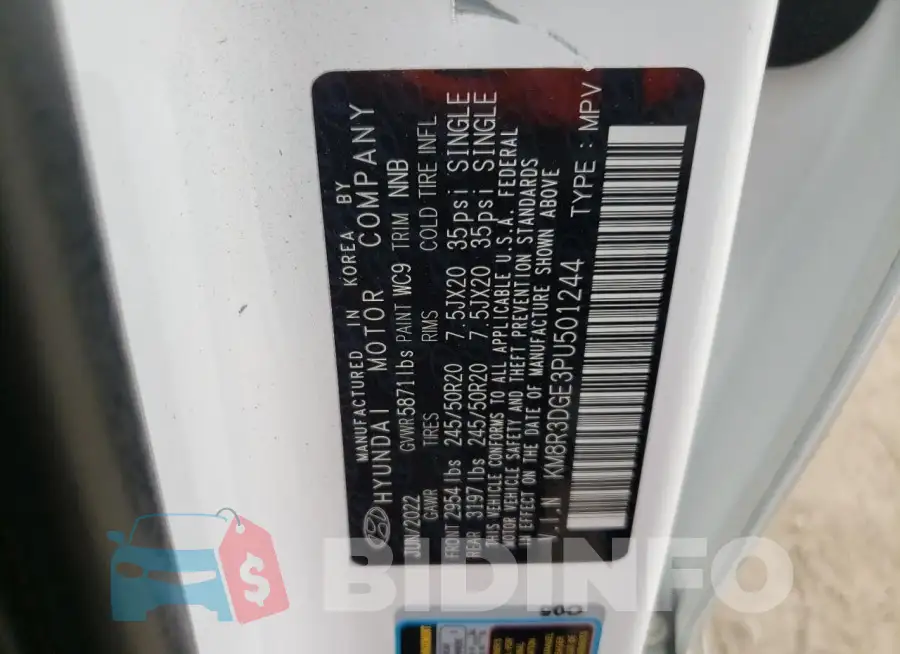 KM8R3DGE3PU501244 Photo# 13