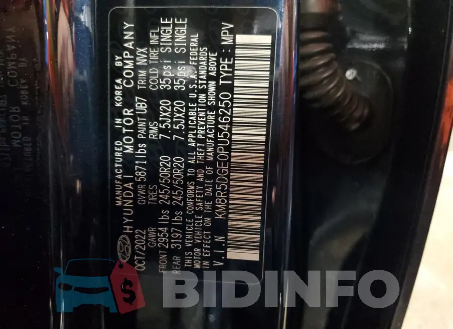 KM8R5DGE0PU546250 Photo# 13