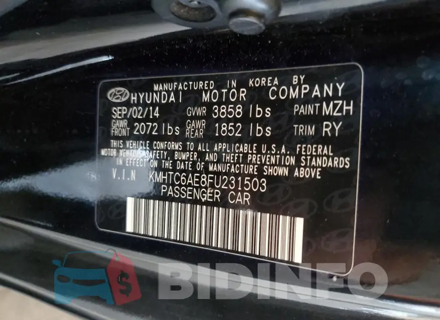 KMHTC6AE8FU231503 Photo# 12