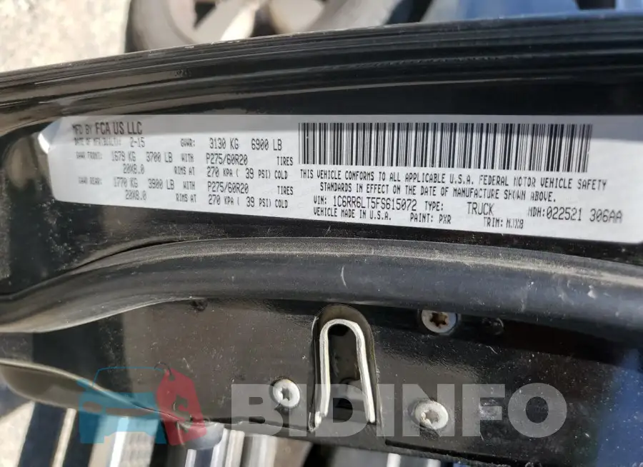 1C6RR6LT5FS615072 Photo# 12