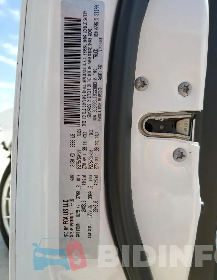 3C6RR6LT8GG388310 Photo# 12