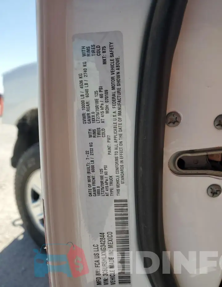 3C6UR5HLXNG342844 Photo# 13
