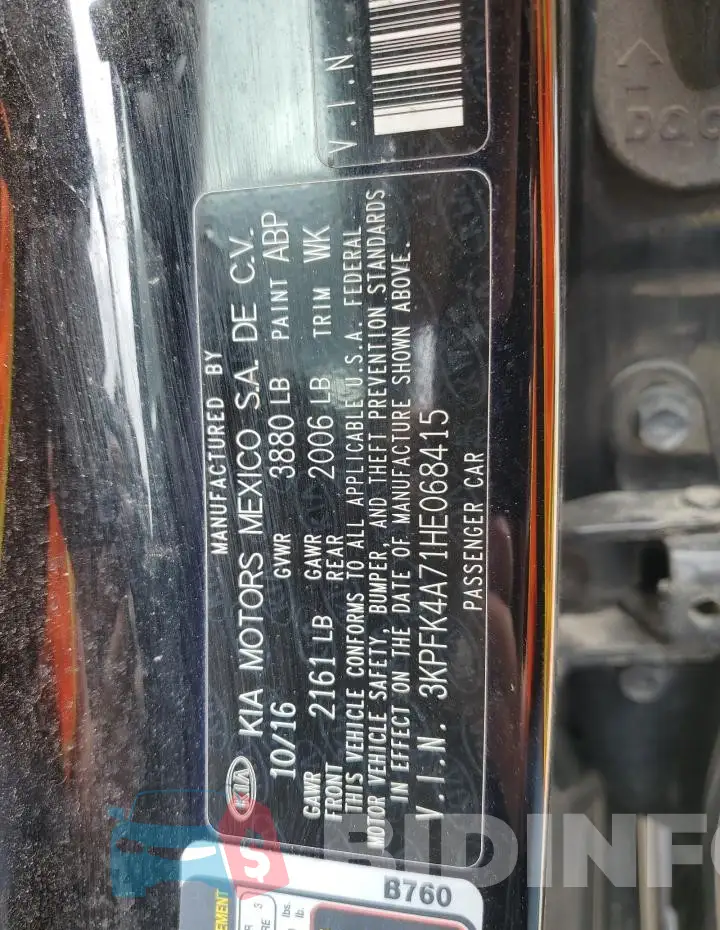 3KPFK4A71HE068415 Photo# 12