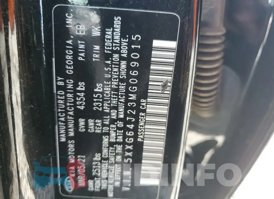5XXG64J23MG069015 Photo# 12