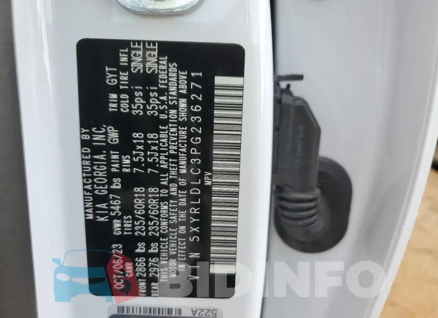 5XYRLDLC3PG236271 Photo# 13
