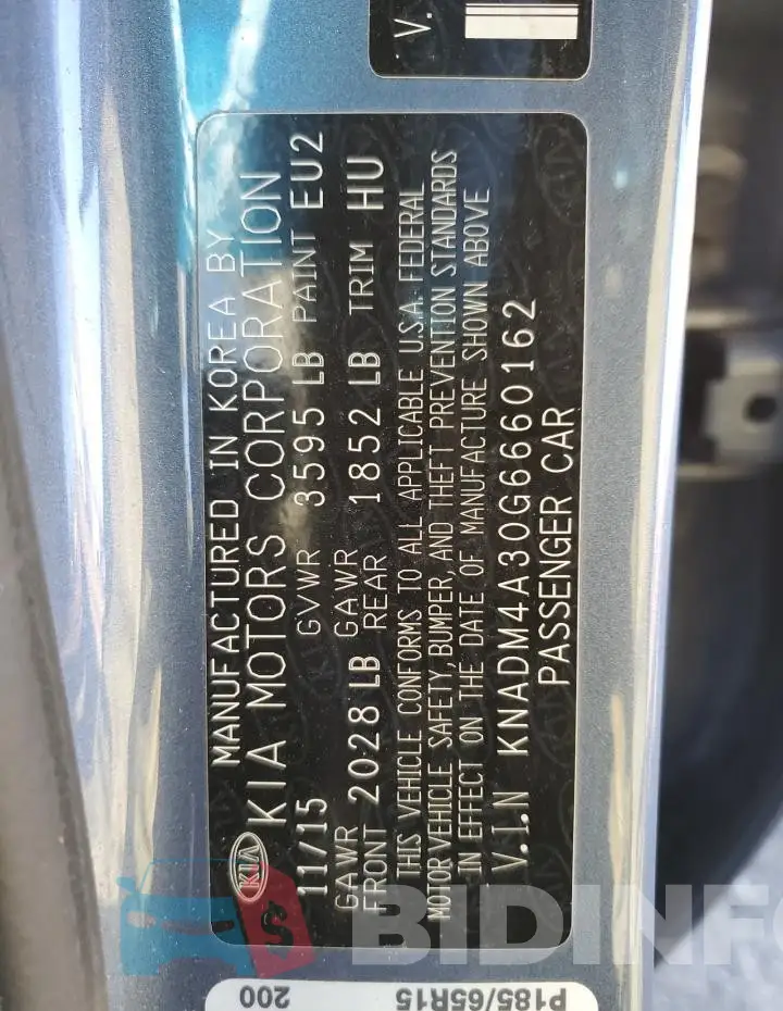 KNADM4A30G6660162 Photo# 12
