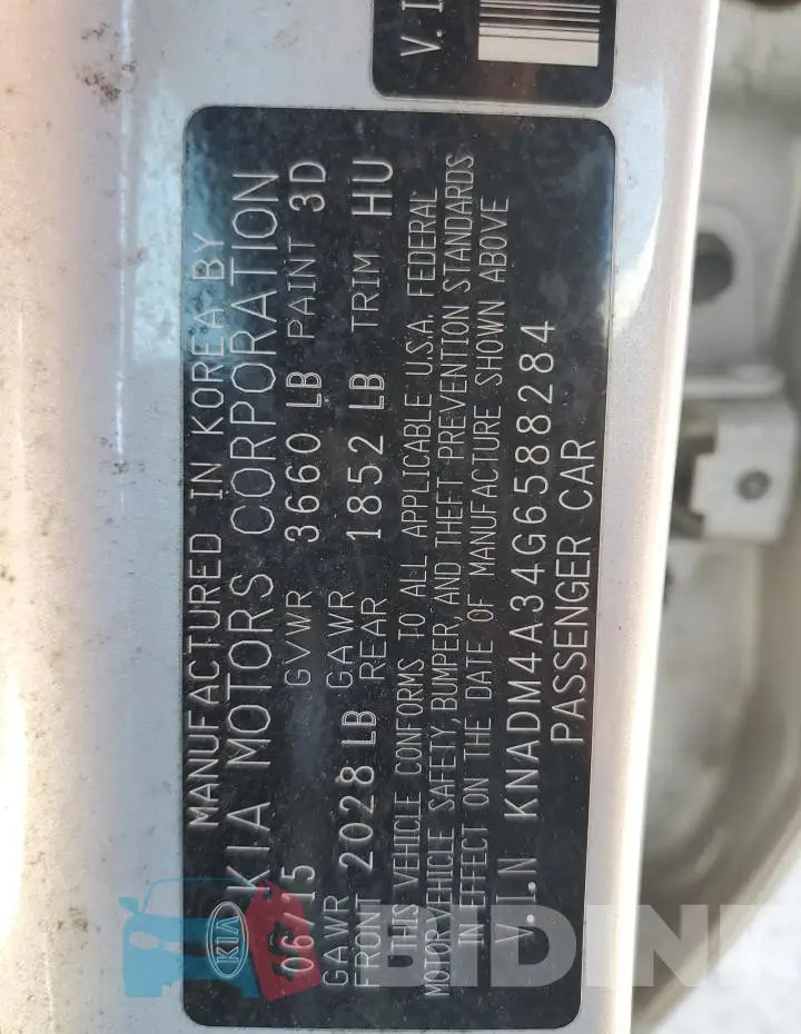 KNADM4A34G6588284 Photo# 13