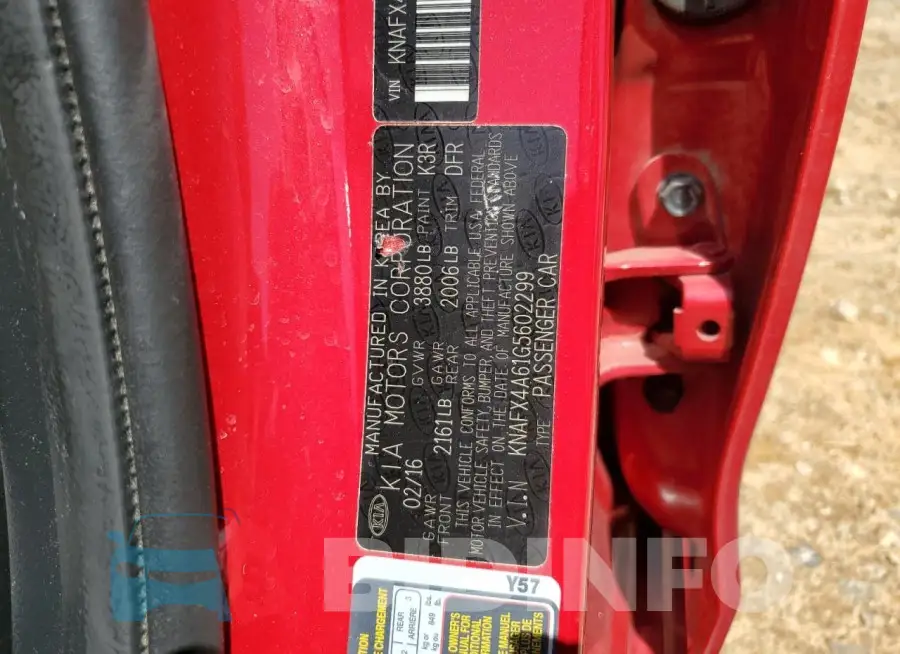 KNAFX4A61G5602299 Photo# 12