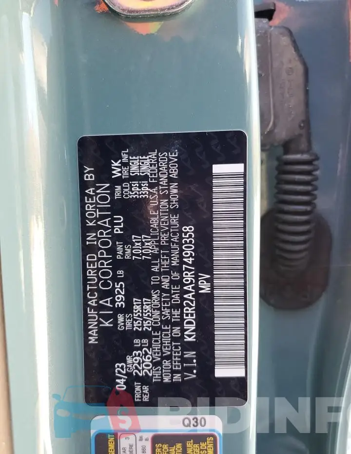 KNDER2AA9R7490358 Photo# 13