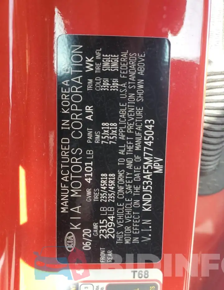 KNDJ53AF5M7745043 Photo# 12